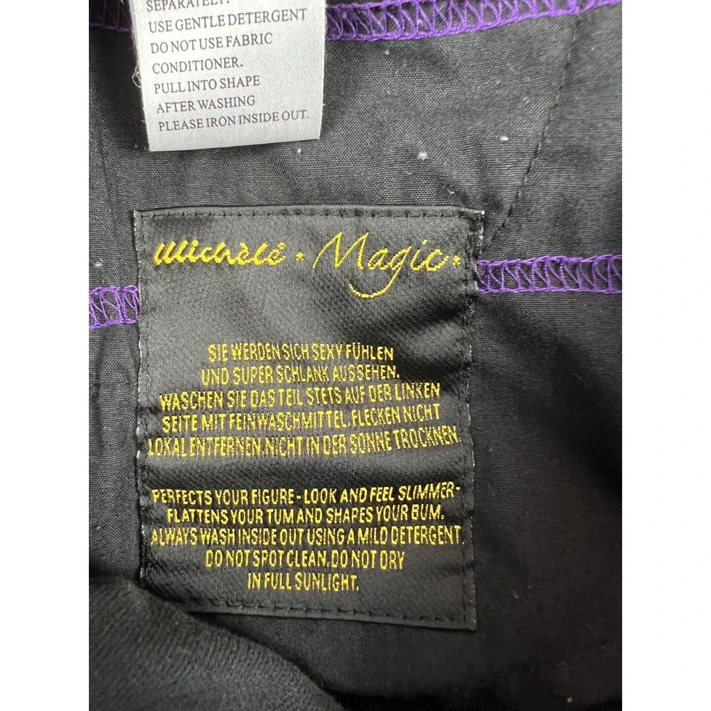 Michèle Magic Velvet Pants Womens 10 Black Straight Leg Shaping Tummy‎ Control